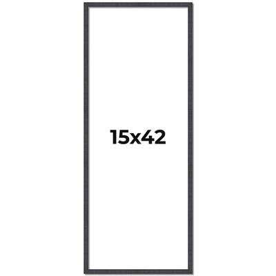 15x42 Frame Brown Solid Wood Picture Frame - Complete Modern Photo