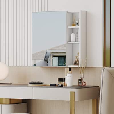 Wall Mounted Bathroom Mirror Cabinet, Hanging Cabinet Space Saving Wall Cupboard, Wall Shelf Cabinet Dressing Mirror Box