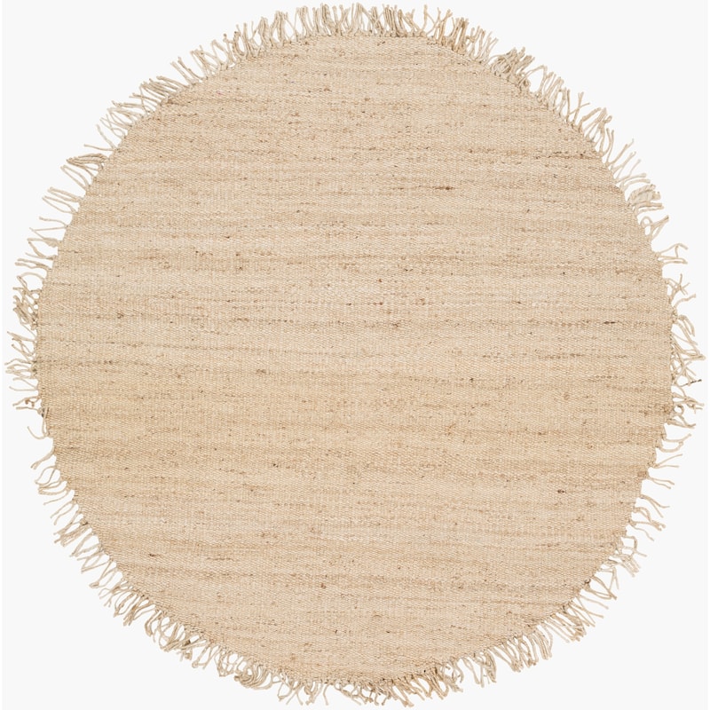 Livabliss Casual Jute Stripe Area Rug - 6' x 6' Round - Pine