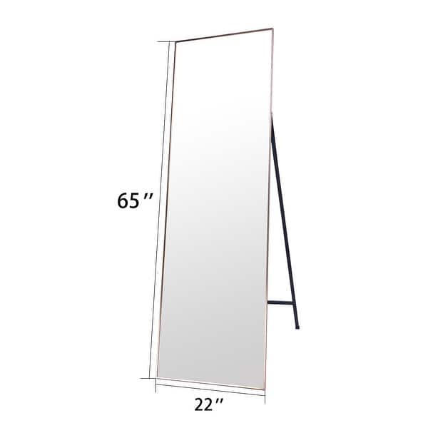 Modern Full-length Floor Mirror with Stand - 65 x 22inches - Bed Bath ...