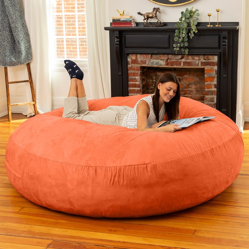 Jaxx 6 Foot Cocoon - 2-in-1 Giant Bean Bag Chair for Adults & Convertible Bean Bag Bed