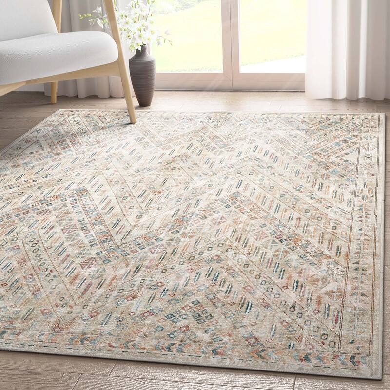 Well Woven Asha Vintage Anya Machine Washable Area Rug