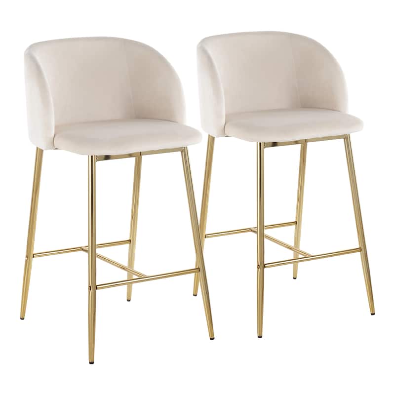 Silver Orchid Harding Velvet Counter Stool (Set of 2)