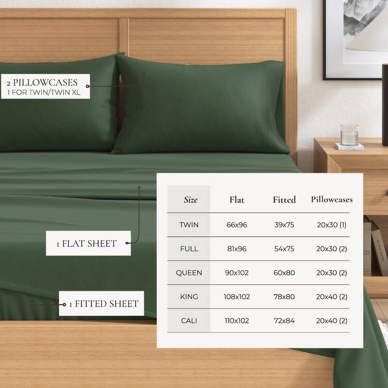 Linery & Co. Turkish Cotton Double-Brushed Solid Color Flannel Bed Sheet Set