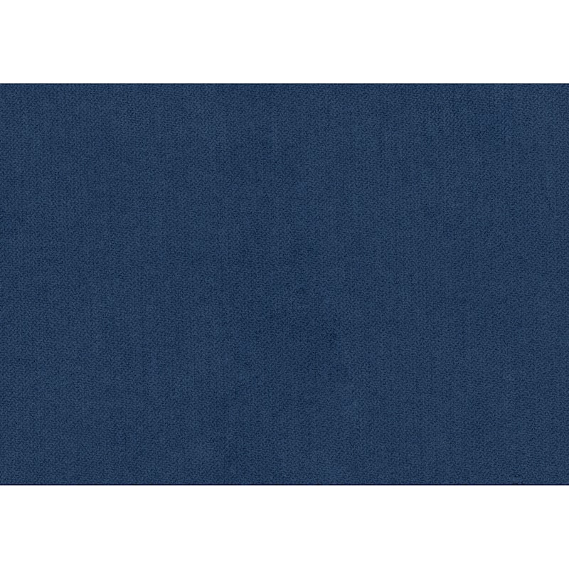 Blue Textured Fabric Plush Seating Chair with Solid Wood Frame