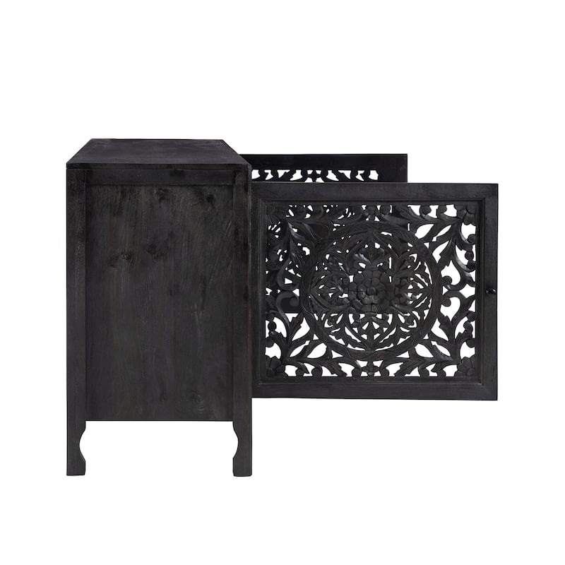 Heaton 2-Door Bohemian Wooden Cabinet