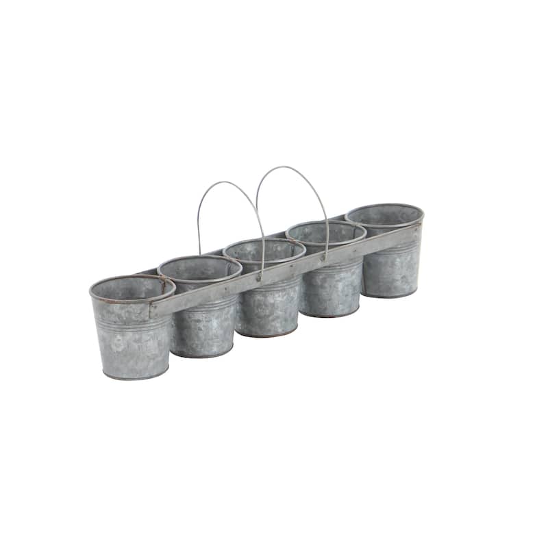 Grey Iron Farmhouse Planter 5 x 23 x 5 - 23 x 5 x 5