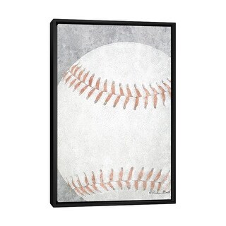 iCanvas "Sports Ball - Baseball" by Susan Ball Framed
