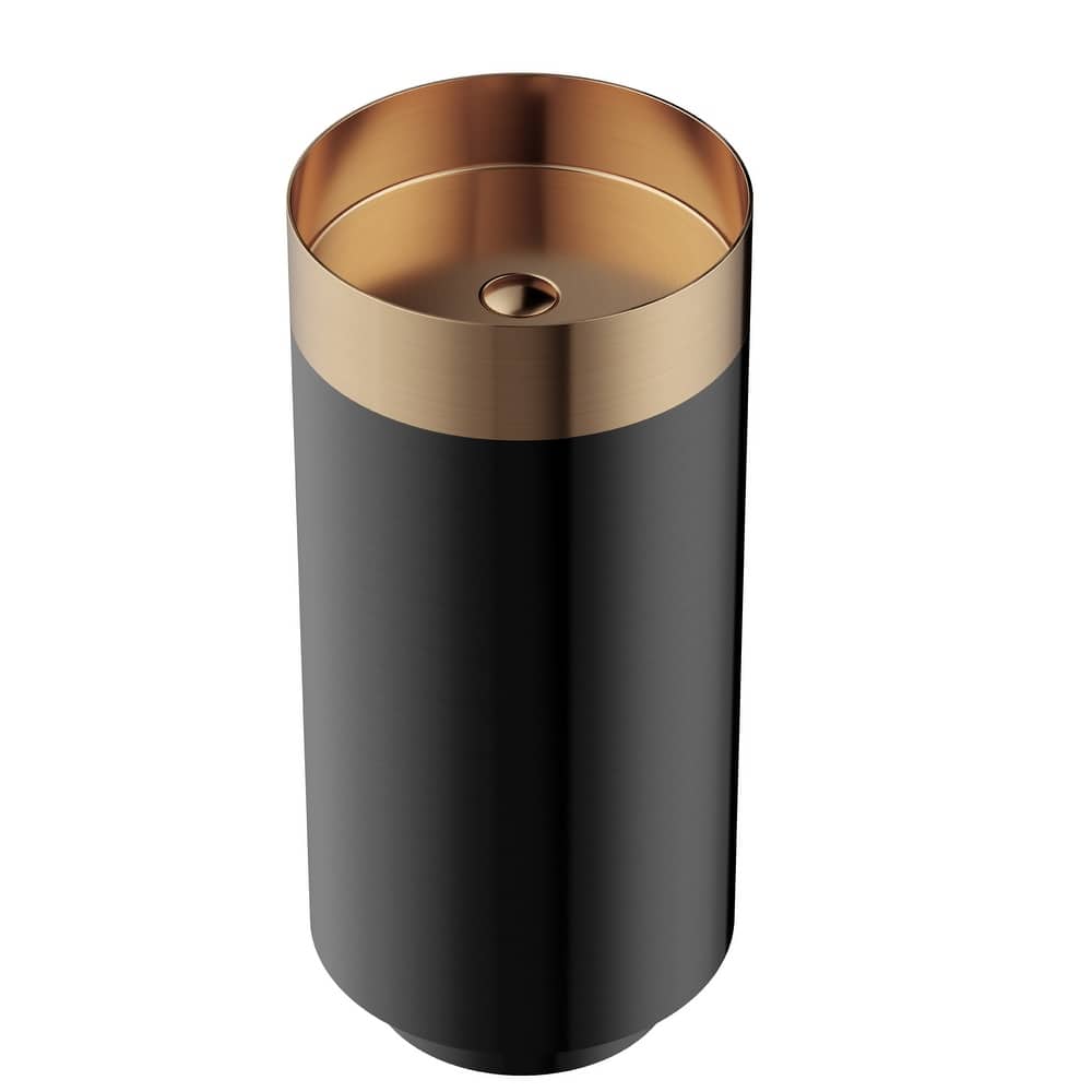 Karran USA CCP200 Cinox 15" Circular Stainless Steel Pedestal Bathroom