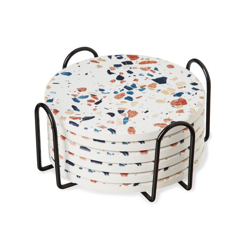 Terrazzo Stoneware Coasters by Twine Bed Bath & Beyond 38929335