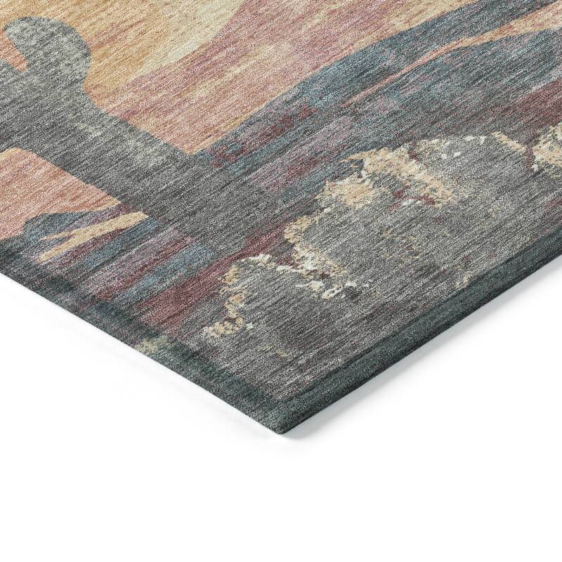 Machine Washable Indoor/ Outdoor Desert Inspiration Chantille Rug