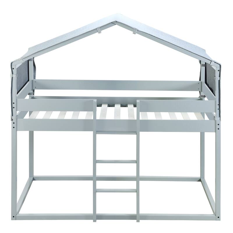Bunk Bed Wood Bed with Tent