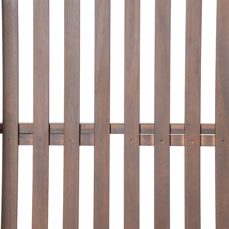 Patio Wooden Twin Size Porch Swing Daybed with 4 Hanging Ropes