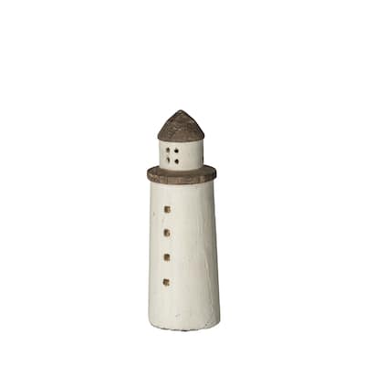 White Rustic Wooden Lighthouse