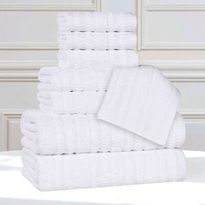 Superior Mika Smart Twist Viscose Cotton Blend 8 Piece Towel Set
