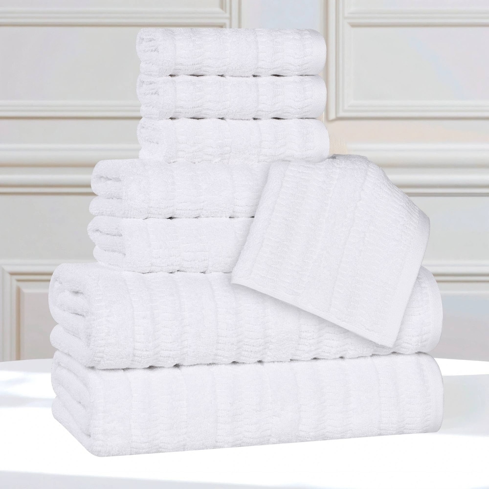 Superior Mika Smart Twist Viscose Cotton Blend 8 Piece Towel Set