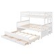preview thumbnail 16 of 16, Twin Over Full Wood Bunk Bed with Twin Size Trundle, White