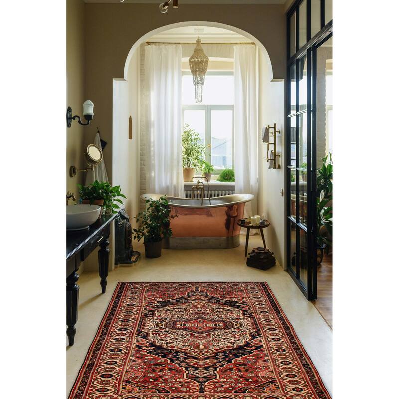 ECARPETGALLERY Hand-knotted Kayseri Red Wool Rug - 5'4 x 10'4