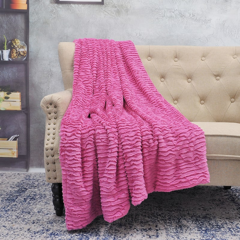Oversized Air Brushed FauxFur Throw