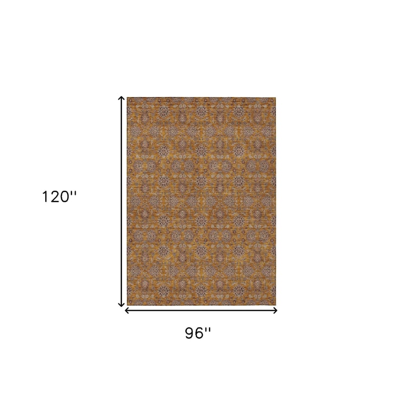 HomeRoots Floral Transitional Rectangle Outdoor Rug