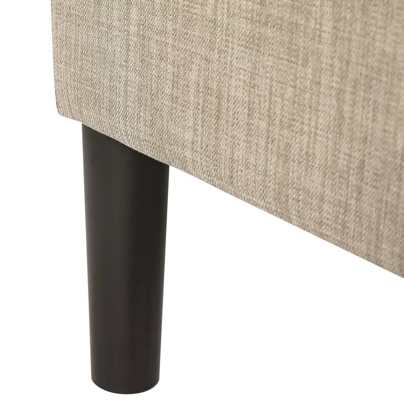 Adeco Storage Ottoman Upholstered Modern End of Bed Bench Living Room