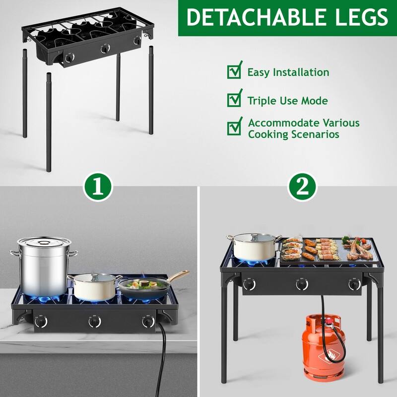 Outdoor Camping Burner Stove High Pressure Propane Gas Cooker