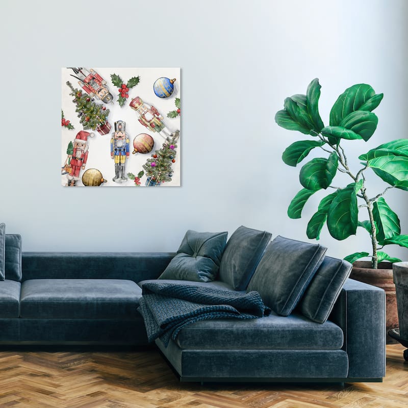 Wynwood Studio Prints Holiday and Seasonal Holiday assortment Green and Dark Green Modern & Contemporary Wall Art Canvas Print - 30 x 30