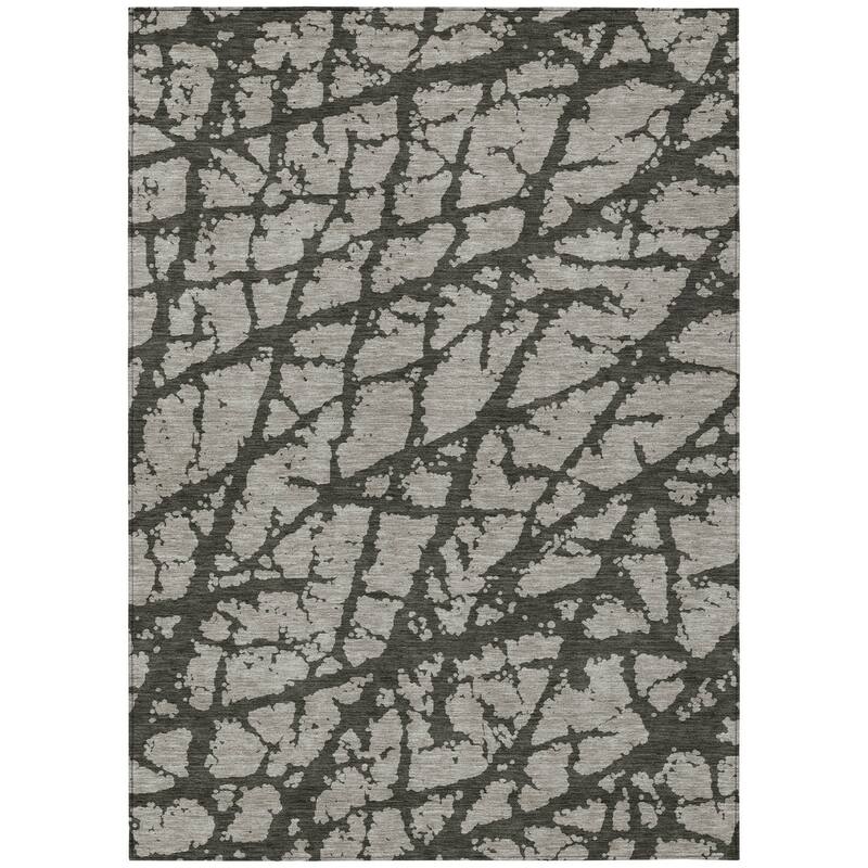 Beva Unique Abstract Weather Resistant Classic Meets Modern Outdoor Rug - 8' X 10'