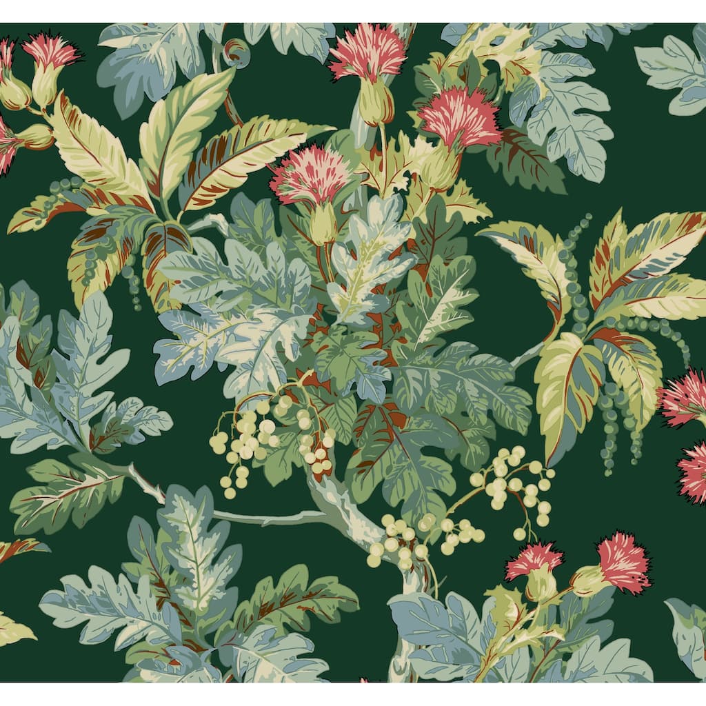 Ronald Redding Briarwood Green Wallpaper