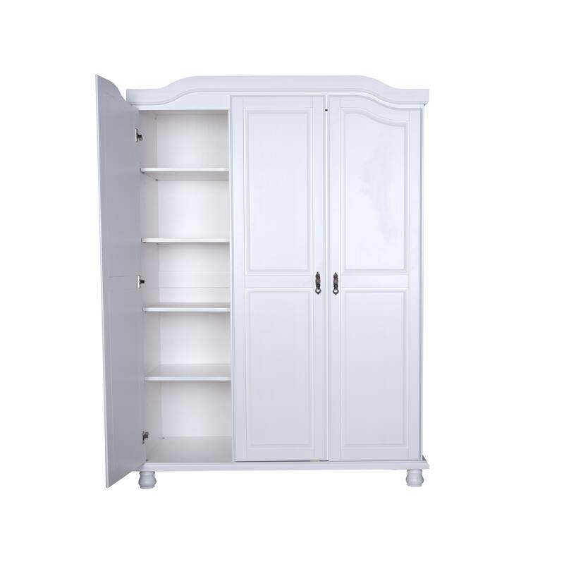 100% Solid Wood Kyle 4-Door Wardrobe Armoire by Palace Imports