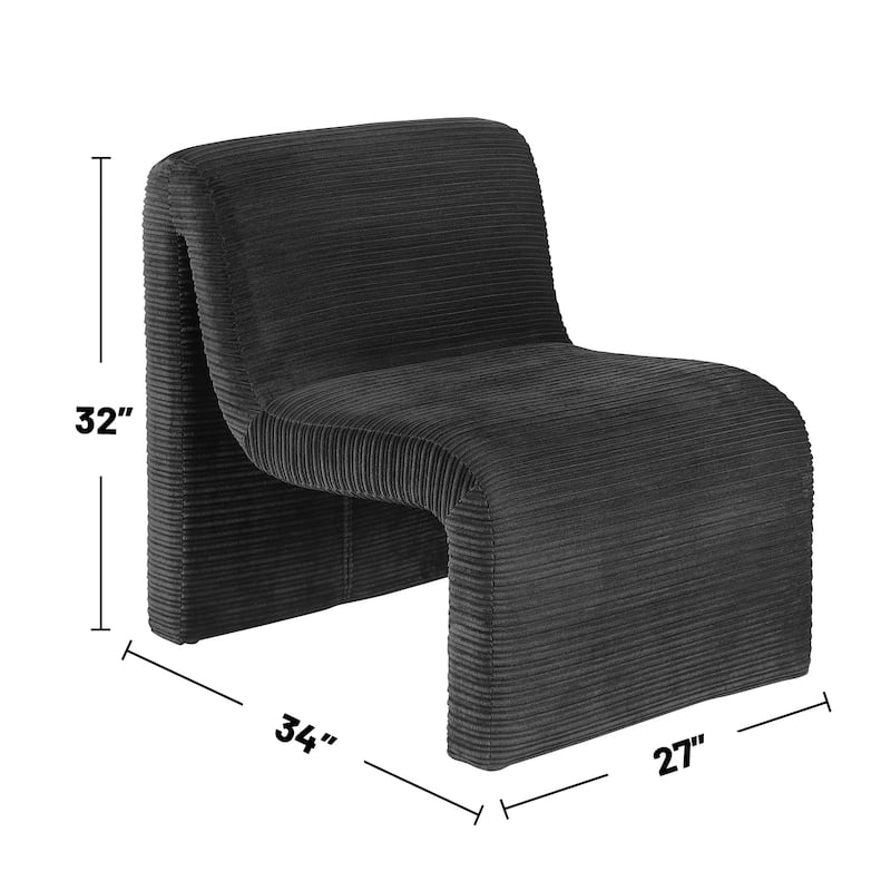 Upholstered Armless Accent Chair
