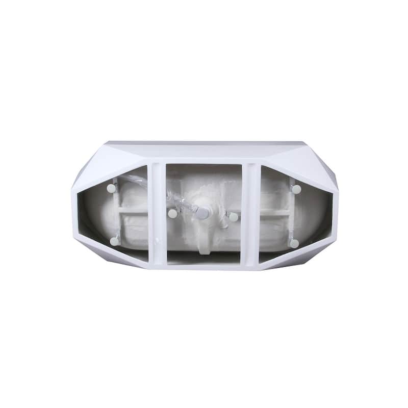 Indigo Home 67 inch Soaking Diamond Style Bathtub in Glossy White