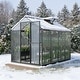 preview thumbnail 17 of 30, Aoodor Polycarbonate Walk-in Greenhouse with Aluminum Frame and Roof Vent 6' x 8' - Black