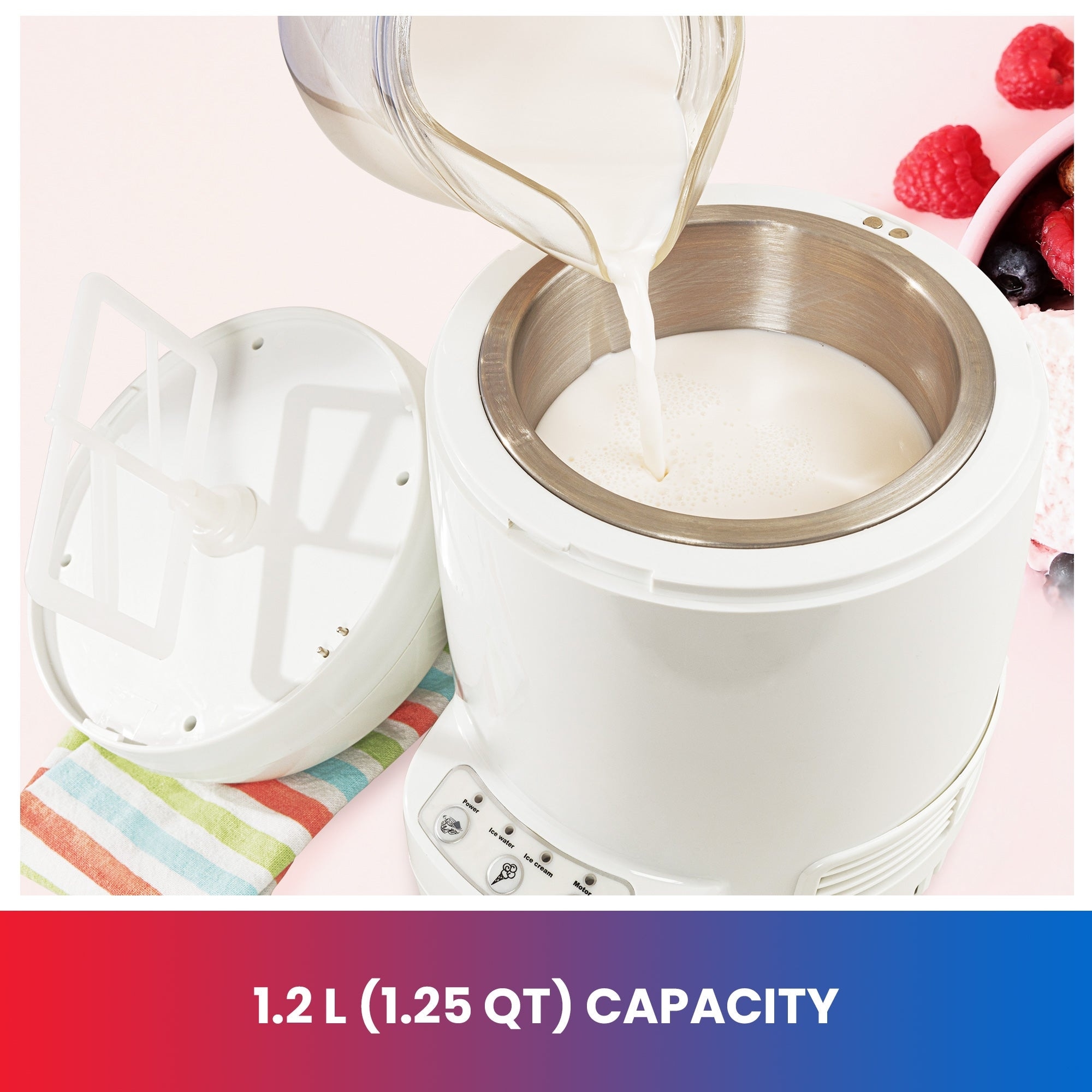 Total Chef Ice Cream Factory 1.2L Automatic Fresh Ice Cream Maker White On Sale Bed Bath Beyond 34855881