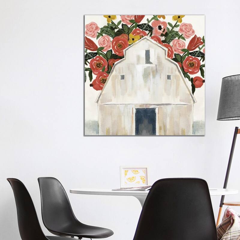 iCanvas "Floral Pop Ups" by White Ladder Canvas Print - 37x37x1.5