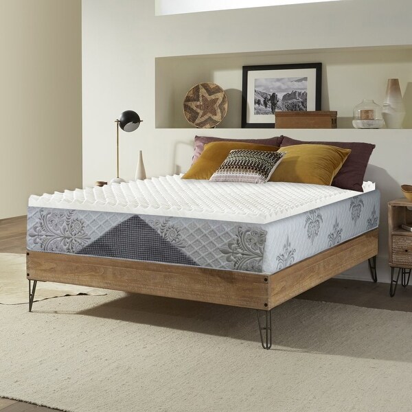 Onetan, Convoluted Egg Shell Breathable Foam Topper,Adds Comfort to Mattress. Opens flyout.