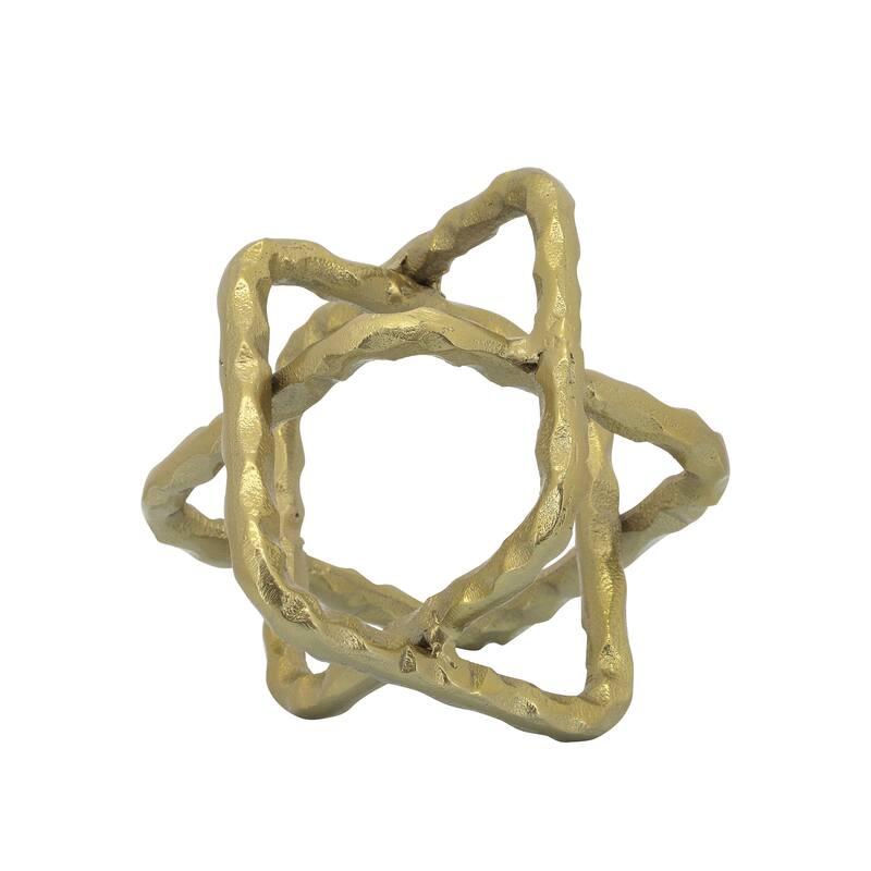 Sagebrook Home Decorative Metal Sculpture with Geometric Openwork Design