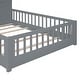 preview thumbnail 11 of 10, Elegant Design Full House Platform Bed with Window, Drawers, Shelves & USB Ports