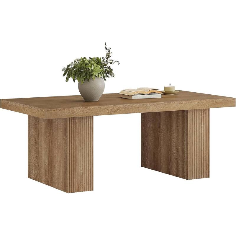 Farmhouse Coffee Table for Living Room Center Cocktail Tea Table - 47.24" L × 23.62" W × 17.72" H