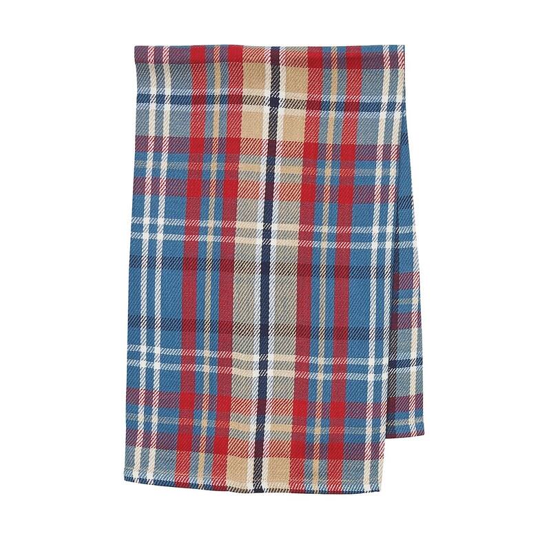 Rockwell Plaid July Fourth Woven Cotton Kitchen Towel