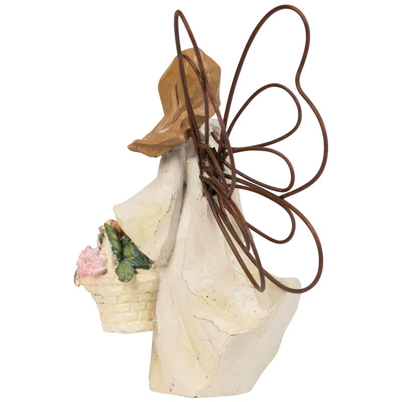 Angel Accents January Pink Carnation Angel with Wings Figurine - 4"