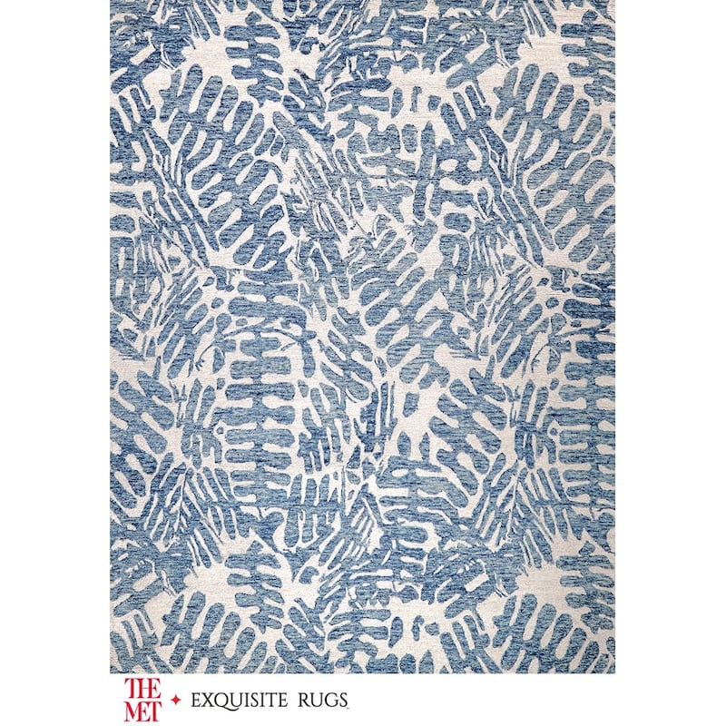 The Met X Exquisite Rugs Botanica Blue/Ivory Area Rug