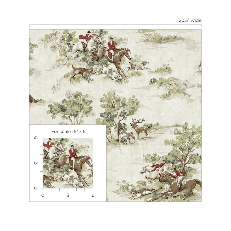 Harry & Grace Horse Race Peel and Stick Wallpaper