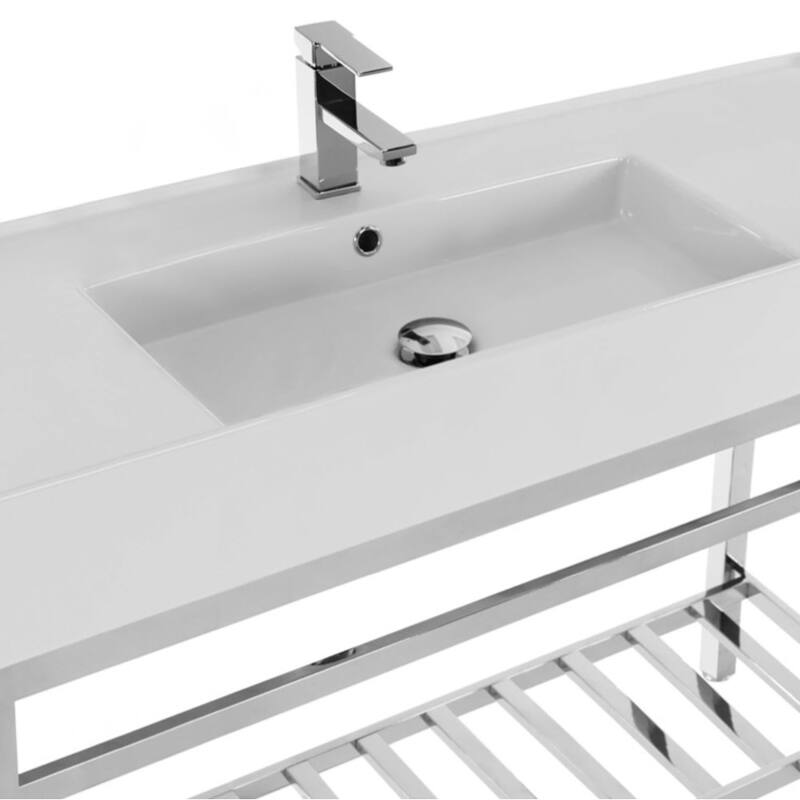 Nameeks Scarabeo 5125-CON2-One Hole Teorema 2 47-5/8" Rectangular