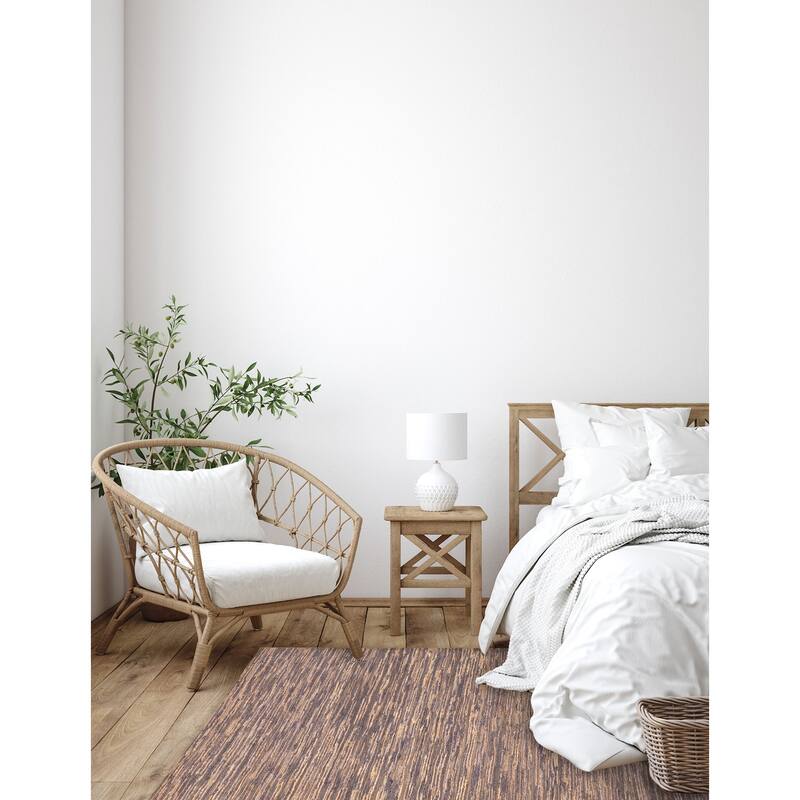 ECARPETGALLERY Flat-Weave Palas Denizli Brown Jute Rug - 5'1 x 7'10