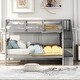 preview thumbnail 49 of 67, Stairway Wooden Bunk Bed with Storage Staircase and Guard Rail, for Bedroom, Dorm, Convertible into 2 Beds