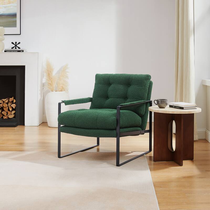 Art Leon Mid-Century Modern Tufted Accent Chair