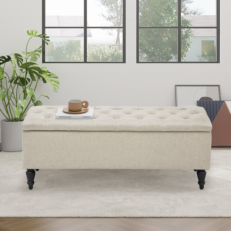 Maypex 45 in. Upholstered Storage Bench