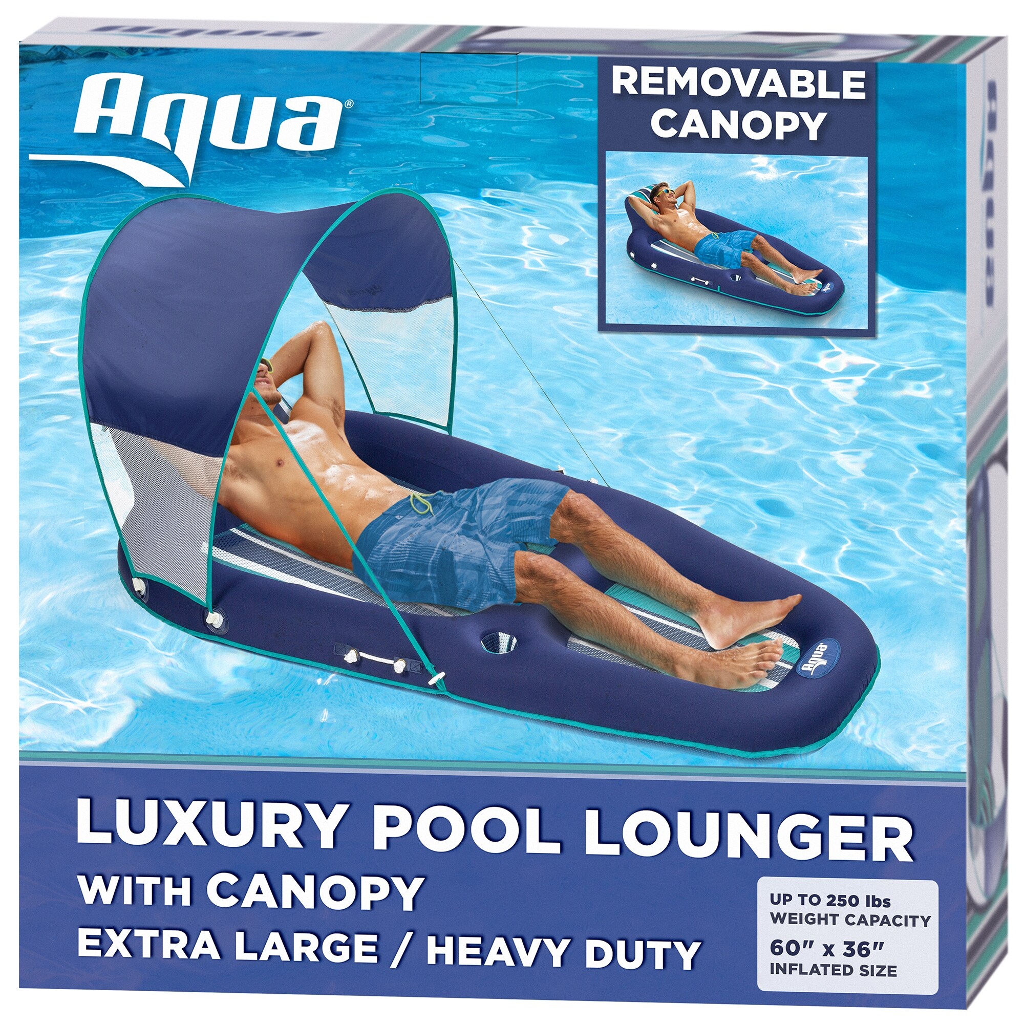 Aqua luxury pool lounger deals