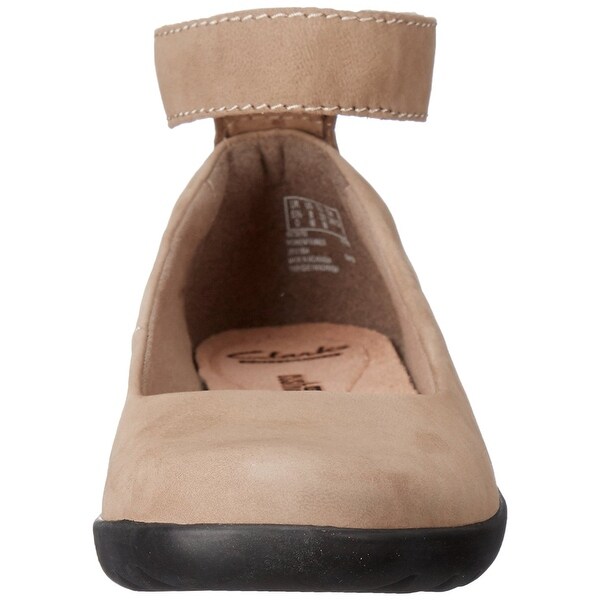 clarks flats with ankle strap